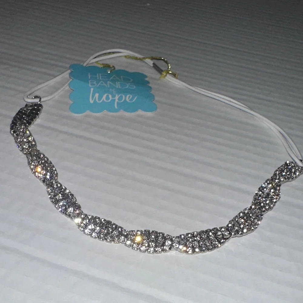Silver Rhinestone Headband - Headbands of Hope‎